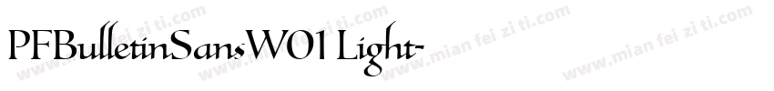 PFBulletinSansW01 Light字体转换